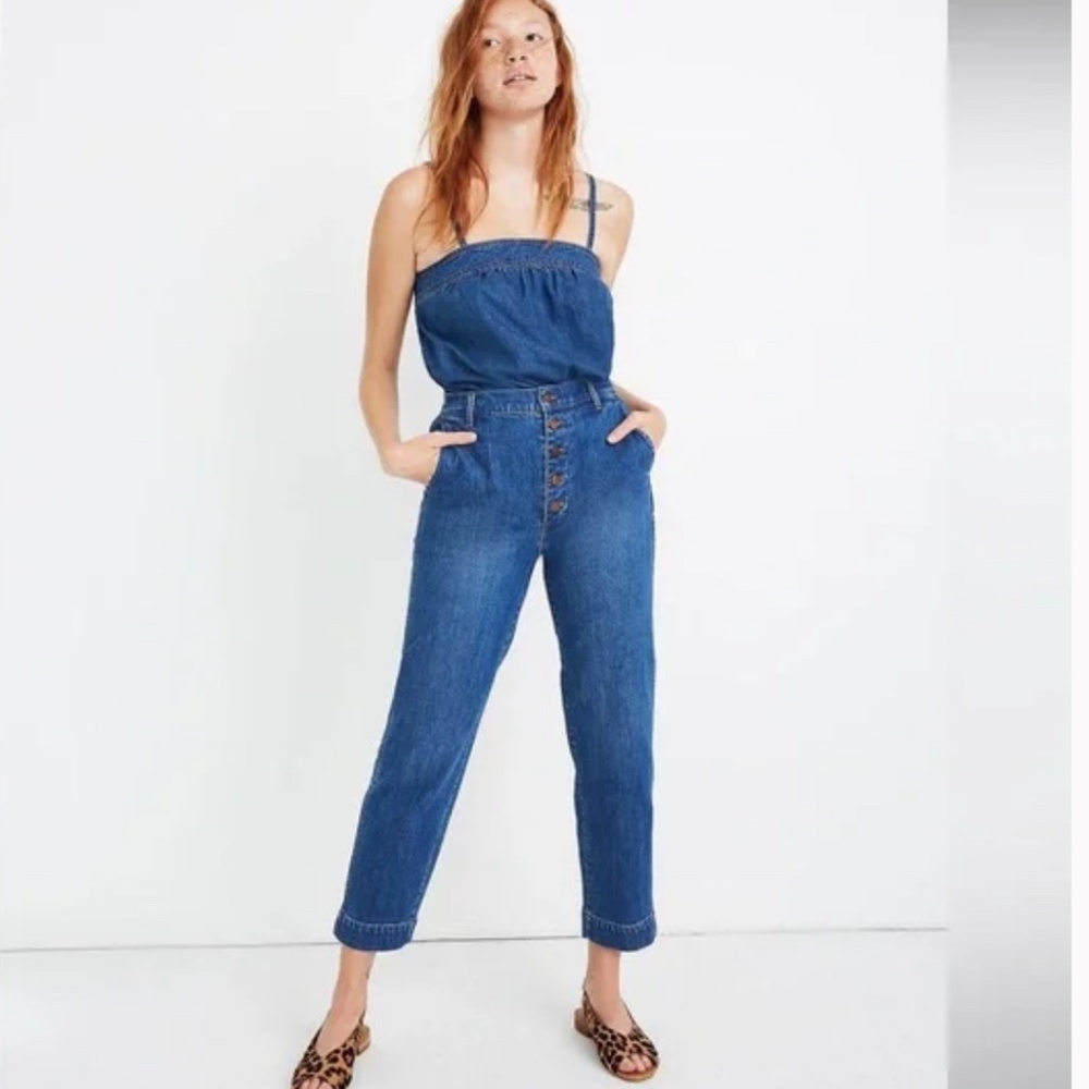 Madewell Women’s Button Fly High Rise Tapered Jeans in Eastgate Wash Size 25